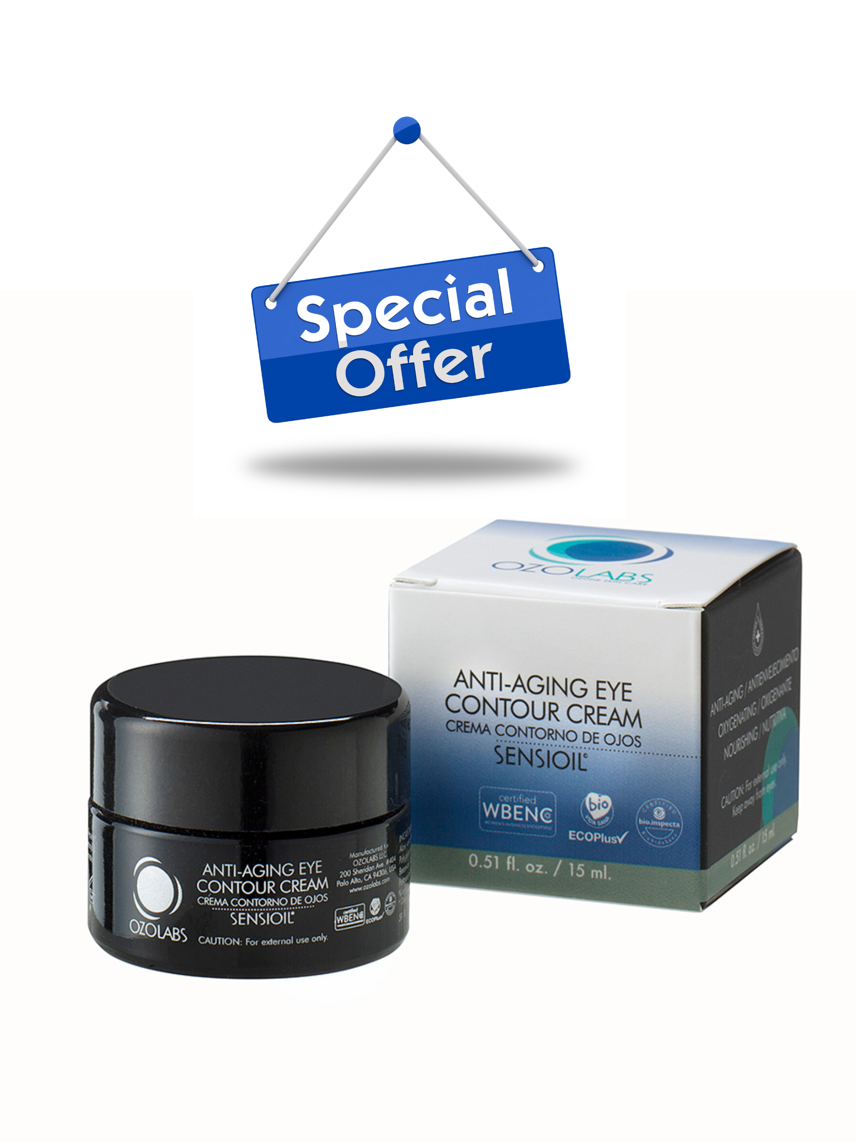 ORGANIC EYE CONTOUR CREAM, 15 ml /.5 fl oz